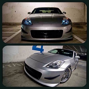  Nissan Fairlady Z33 350Z V2-STYLE FRP front bumper Canard 