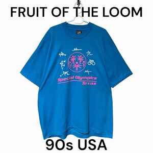 フルーツオブザルーム　90s USA 古着　Tシャツ　トライアスロン　テキサス