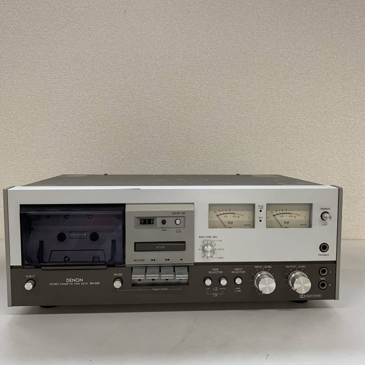 Ia2】 DENON DR-70G カセットデッキ ジャンク品 通電可 カセット