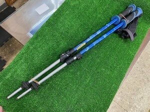 1* used [Black Diamond/ black diamond Monde ] trekking paul (pole) blue approximately 85-125cm [ Sapporo / shop front pickup OK!]*549