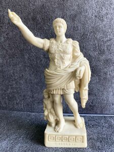 彫像 プリマポルタのシーザーアウグスト 大理石風 白い像 22cm Caesar Augustus of Prima Porta イタリア製Made in Italy ローマ帝国/英雄