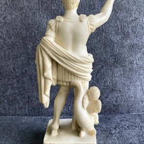 彫像 プリマポルタのシーザーアウグスト 大理石風 白い像 22cm Caesar Augustus of Prima Porta イタリア製Made in Italy ローマ帝国/英雄の画像5