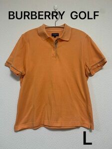 BURBERRY GOLF オレンジ×ノバチェック　ポロシャツ　L ゴルフウェア　レディース　バーバリー