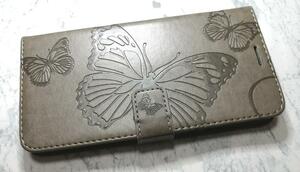  блокнот type iPhone7Plus/8Plus кейс бабочка рисунок бабочка серый 