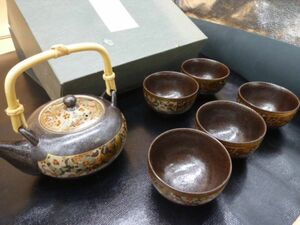 正倉院　鳳凰　茶器セット　急須＆湯呑　未使用　ショ49　　　送料無料 管ta　　23may