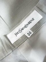 【送料無料】 YSL イヴサンローラン スカート シルバーグレー タイトスカート イタリア製生地使用 日本製 size34 XS ハイブランド/948487_画像6