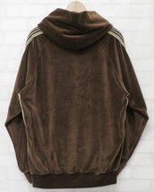 7T3348/needles 22AW Track Hoody C/Pe Velour ニードルス ベロアプルオーバーパーカー_画像4