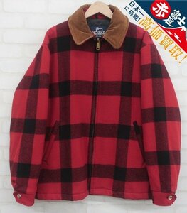 3J2035/Woolrich 16017 ブロックチェックメルトンウール ジャケット USA製 ウールリッチ