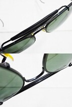 廃盤 良品 B&L 62mm W0231 黒 アウトドアーズマン2 ナワテ 繩手 RAYBAN USA レイバン ボシュロム ティアドロップ ビンテージ サングラス_画像9