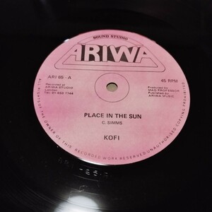 kofi / place in the sun レゲエ ariwa 12inch　美品　送料無料　匿名配送　宅急便80サイズ