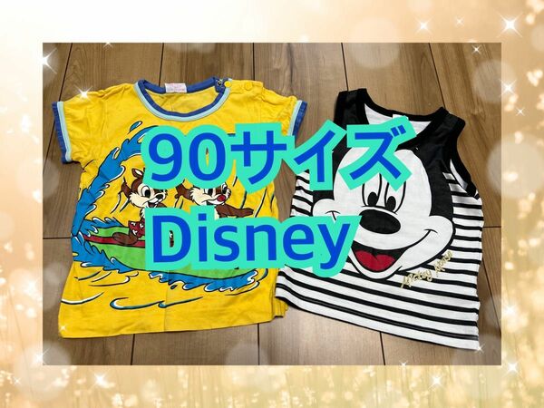 90サイズ　Disney ディズニー　半袖　Tシャツ　タンクトップ
