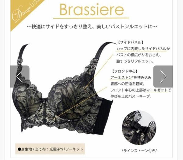 Divage LUXE ディヴァージュ リュクス　ブラジャー ブラック