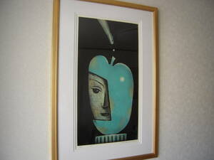 深沢幸雄　「青い林檎」　75部限定　銅版画　2006年　額装サイズ 約63㎝×94㎝　