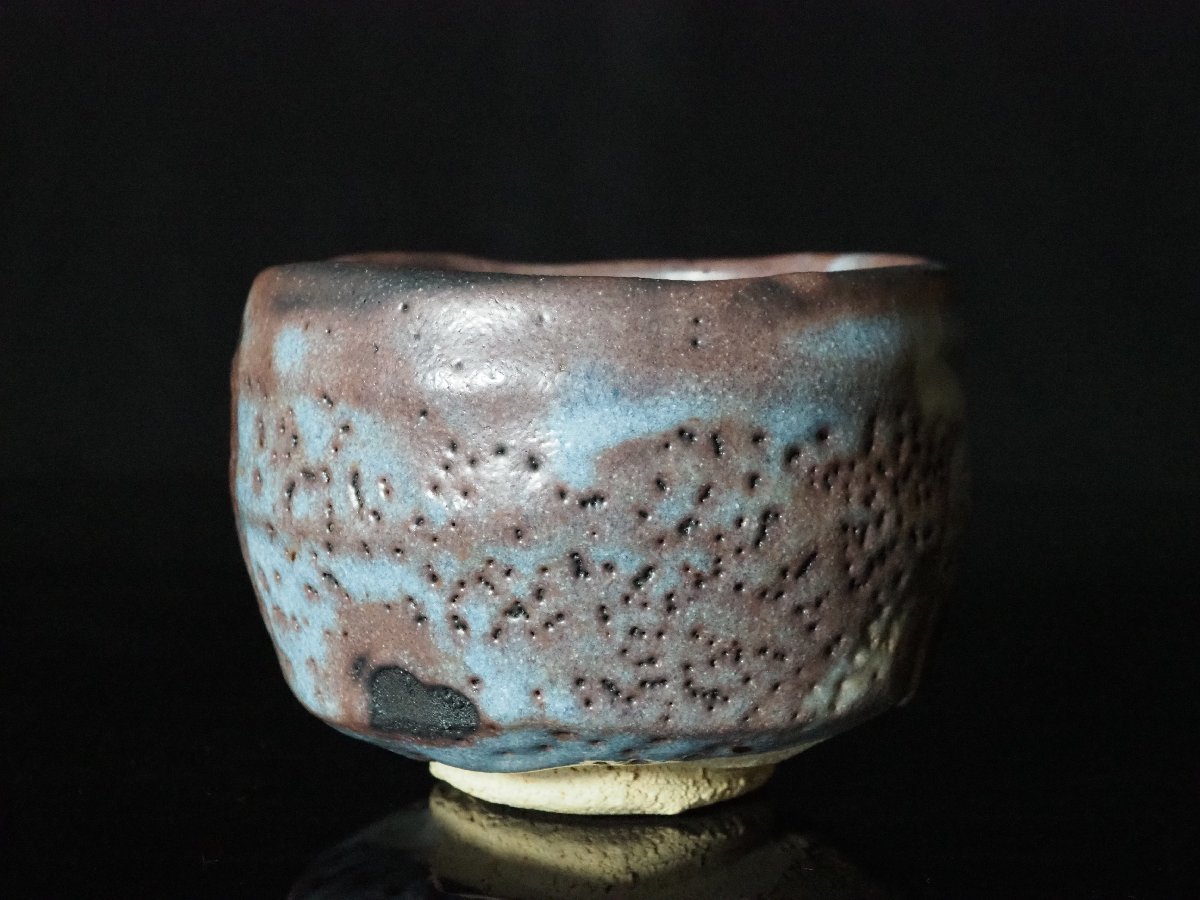 GK】林正太郎鼡志野茶碗茶道具二重箱御物袋共箱無傷本物保証