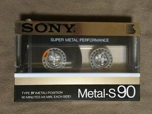 [ free shipping!!* rare 1984 year sale. 90 minute tape!* unopened goods!]*SONY Sony cassette tape *Metal-S 90* metal position TYPE Ⅳ*