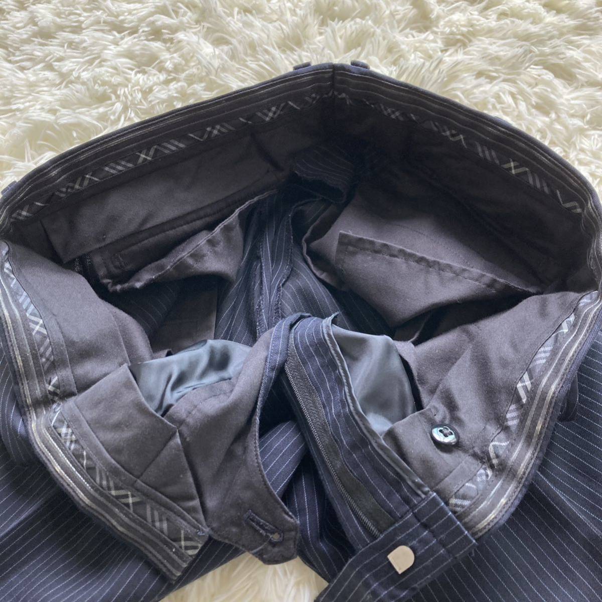 BURBERRY BLACK LABEL セットアップスーツ ネイビーストライプ