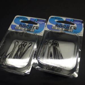 Owner S-OWNER DOUBLE SD-37 X 4/0 5本入り フロッグフック 合計2個セット (L0600) ※定形外郵便