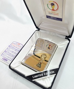  not yet arrived fire Zippo Zippo - lighter 2002 FIFA World Cup soccer day . convention KOREA JAPAN LIMITED EDITION serial No. go in case 