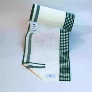 Немецкий V &amp; H Ememodery Cloth Band Band Linen лента ширина 20 см Проверка зеленый кросс стежок