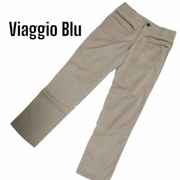 Viaggio Blu　ビアッジョブルー　パンツ　ベージュ　ストレートパンツ