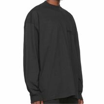 【XS】黒 Essentials Logo L/S Tee ブラック Stretch Limo ストレッチリモ ロゴ ロンT Fear Of God フィアオブゴッド エッセンシャルズ_画像3