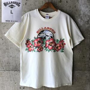 【1599】Tシャツ BILLABONG ビラボン ハワイ サーフィン クリーム