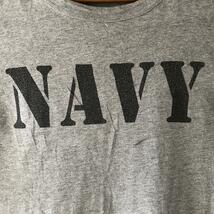 DF106 Tシャツ US NAVY チャンピオン トリコタグ グレー 染み込み_画像8