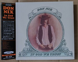 DON NIX IN GOD WE TRUST 帯付き国内盤紙ジャケ仕様　