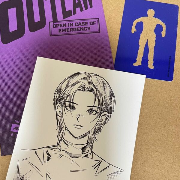 ATEEZ OUTLAW トレカ、ポストカードセット イラストカード