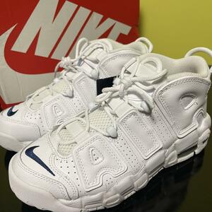 23.5cm ★ NIKE AIR MORE UPTEMPO(GS) ナイキ エア モア アップテンポ バッシュ 白 スニーカー レザー DH9719-100