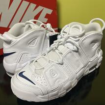 23.5cm ★ NIKE AIR MORE UPTEMPO(GS) ナイキ エア モア アップテンポ バッシュ 白 スニーカー レザー DH9719-100_画像3