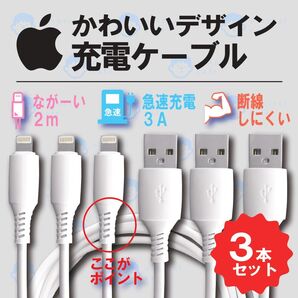 【新品】Apple製品 高品質 充電ケーブル 3本セット