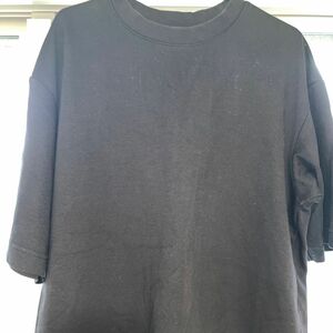 UNIQLOユニクロ エアリズムコットンオーバーサイズTシャツ 黒ブラック Sサイズ S 