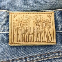 FERRE JEANS フェレ ジーンズ MADE IN ITALY デニム イタリア製 ストレート ライトブルー ボトムス メンズ レザー パッチ_画像3