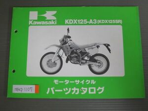 KDX125-A3 KDX125SR カワサキ パーツリスト パーツカタログ 送料無料