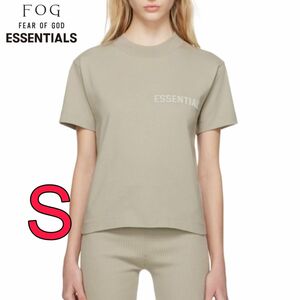 FOG エッセンシャルズ Tシャツ グレー S ラバー ロゴ フィアオブゴッド essentials