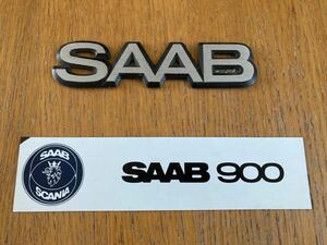 蔵出し◆collection◆車◆Sweden◆SAAB◆SAAB900◆SCANIA◆サーブ◆エンブレム◆マグネット◆2点set◆自宅長期保管品◆当時モノ