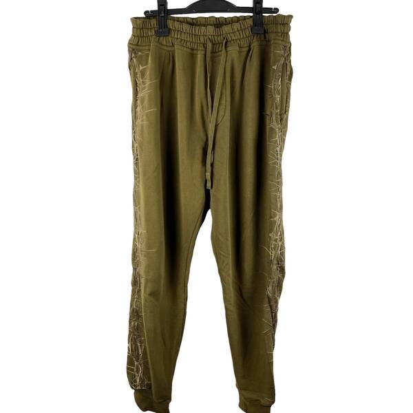 【20%OFF】HAIDER ACKERMANN(ハイダーアッカーマン) Thorns Stripe Sweat Pants (khaki)