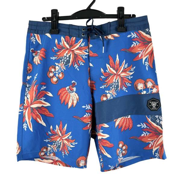 VISSLA (ヴィスラ) Whole Pattern Short Pants (blue)