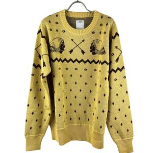 VISVIM(ビズビム) Tribal Arrow Spot Pattern Knit Sweat (yellow)