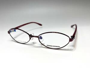  новый товар обычная цена 18900 иен SONIA RYKIEL Sonia Rykiel оправа для очков SON-003 titanium легкий 50*17 137 красный женский очки очки me1-1