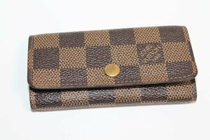 中古 LOUIS VUITTON ミュルティクレ4 ダミエ エベヌ N62631 4連 キーケース 鍵入れ レディース メンズ ルイヴィトン USED品 リサイクル