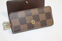 中古 LOUIS VUITTON ミュルティクレ4 ダミエ エベヌ N62631 4連 キーケース 鍵入れ レディース メンズ ルイヴィトン USED品 リサイクル_画像6