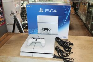 現状渡し SONY PS4 CUH-1200A グレイシャーホワイト プレイステーション4 本体 500GB ソニー 中古 USED品 リサイクルマート半田店