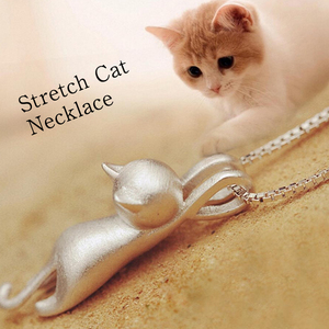 ネコ ネックレス ペンダント シンプル チョーカー 猫 子猫 シルバー925 silver925 可愛い ねこ キャット アクセサリー 