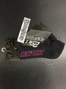 送料無料【 JET PILOT 】靴下　ブラック/ピンク　フリーサイズ　新品（659）