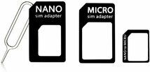 Nano SIM MicroSIM 変換アダプタ ;ZYX000239;_画像3