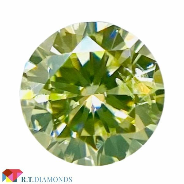 FANCY LIGHT YELLOW GREEN 0.090ct RD/RT2100/CGL