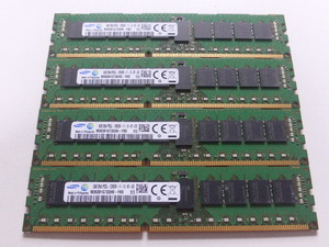 メモリ サーバーパソコン用 低電圧 1.35V Samsung PC3L-12800R(DDR3L-1600R) ECC Registered 8GBx4枚 合計32GB 起動確認済みです