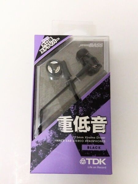 新品 TDK インナーイヤーヘッドホン CLEF-X TH-XEC200BK (ブラック)